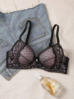 Lace Underwire Push-Up Bra - 1