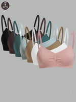 Seamless Adjustable Strap Bra Set - 2