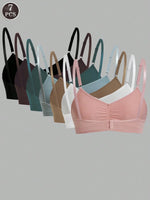Seamless Adjustable Strap Bra Set - 3