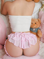 Ruffle-Trim Open-Crotch Panties - 3