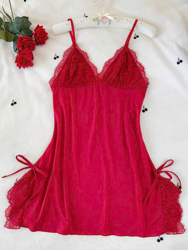 Sexy Halter Lace Backless Nightdress