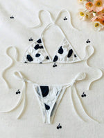 Cow Print Swimsuit Set - 4