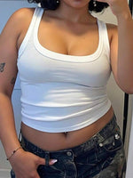 Plus Size Classic White Tank - 3