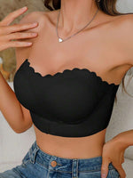 Pleated Front-Open Cami Bra - 3