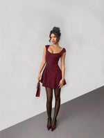 Solid Sweetheart Mini Dress - 3