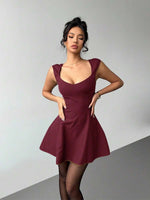 Solid Sweetheart Mini Dress - 5