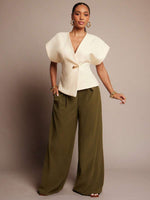 Asymmetrical Button Waistcoat Top - 3