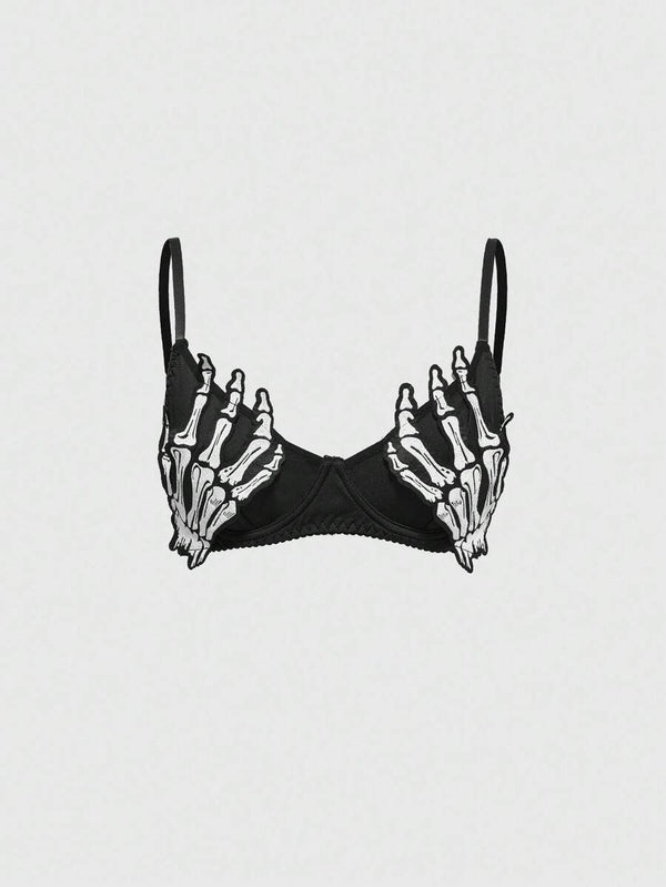 Gothic Skull Underwire Bra