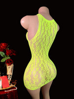 Elegant Fishnet Cutout Lingerie Dress - 4