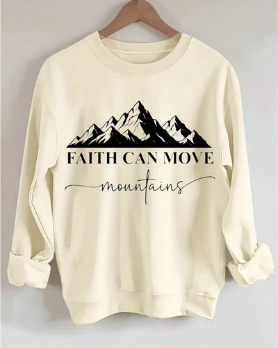 "Faith Can Move Mountains" Graphic Sweatshirt