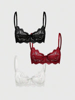 Lace Underwire Bra Set - 1