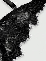 Lace Underwire Bra Set - 4