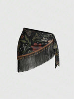 Tassel Tie Mini Skirt - 1